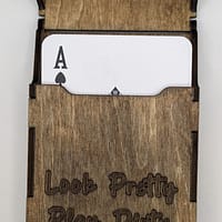 game cards storage box made from wood