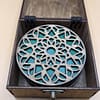 geometric pattern wooden coasters