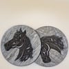 round rustic coasters for animal lovers