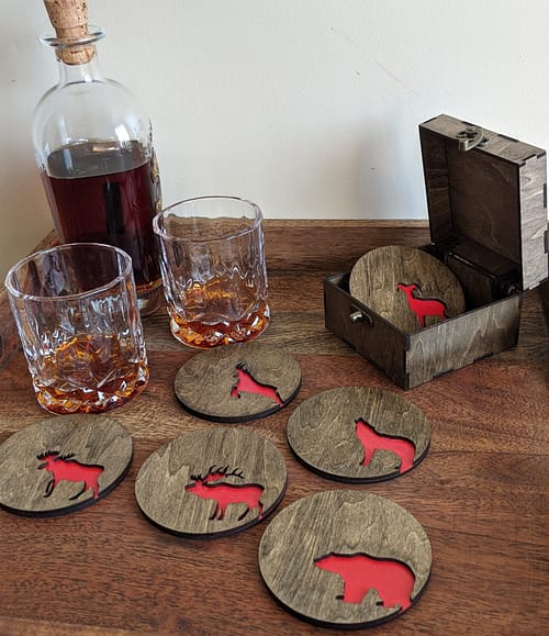 Wild Animals Rustic Coasters - Image 4