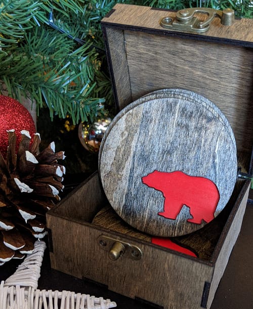 animal wood coasters