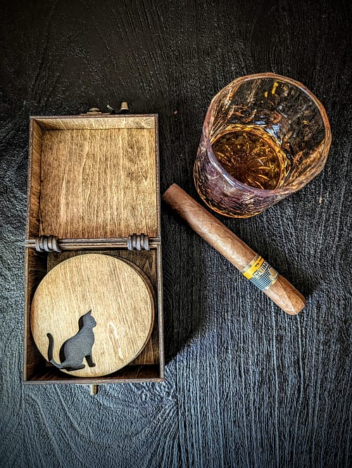 Rustic Charm Wooden Coasters - Image 4