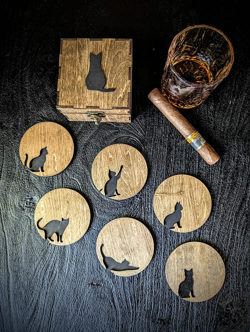 Rustic Charm Wooden Coasters - Image 3