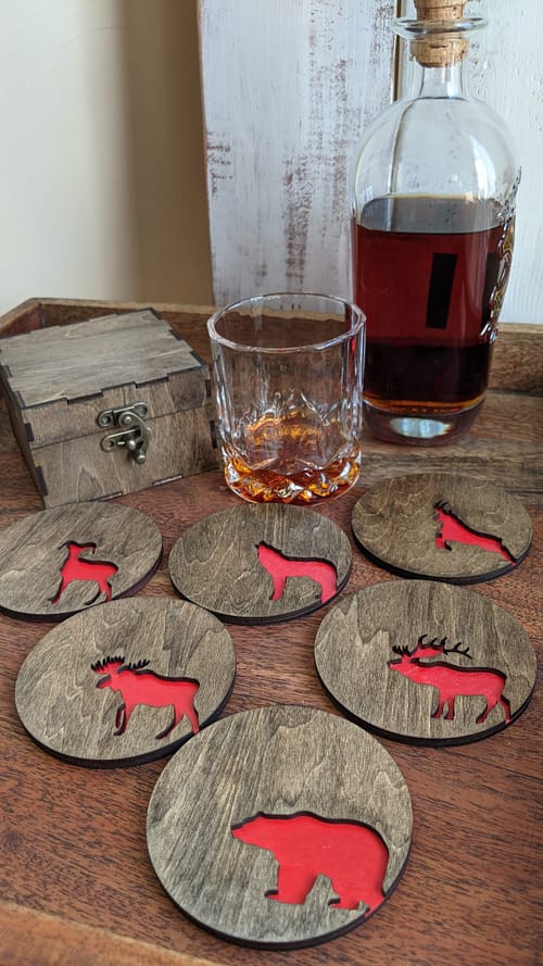 Wild Animals Rustic Coasters - Image 2