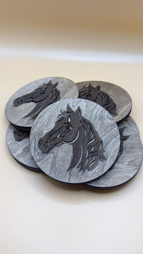 Horse Rustic Coasters - Image 3