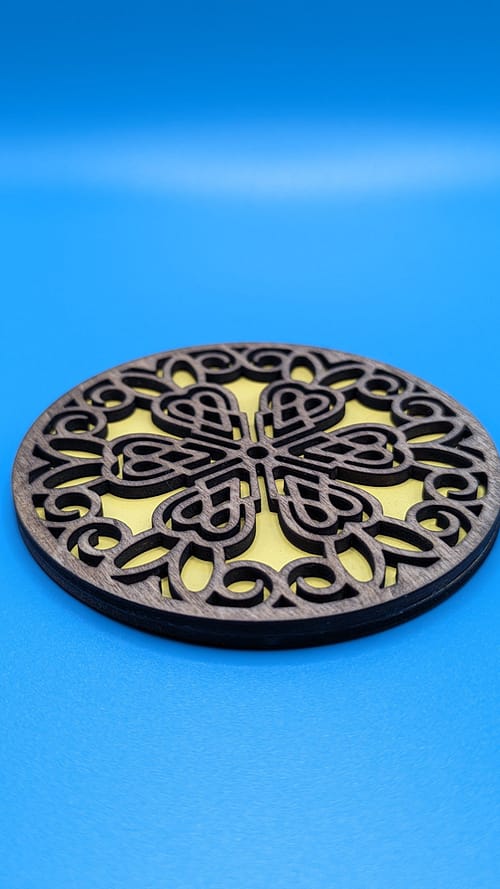 Geometric Pattern Wood Coasters - Image 7