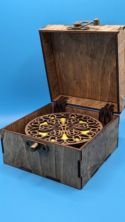 Geometric Pattern Wood Coasters - Image 10