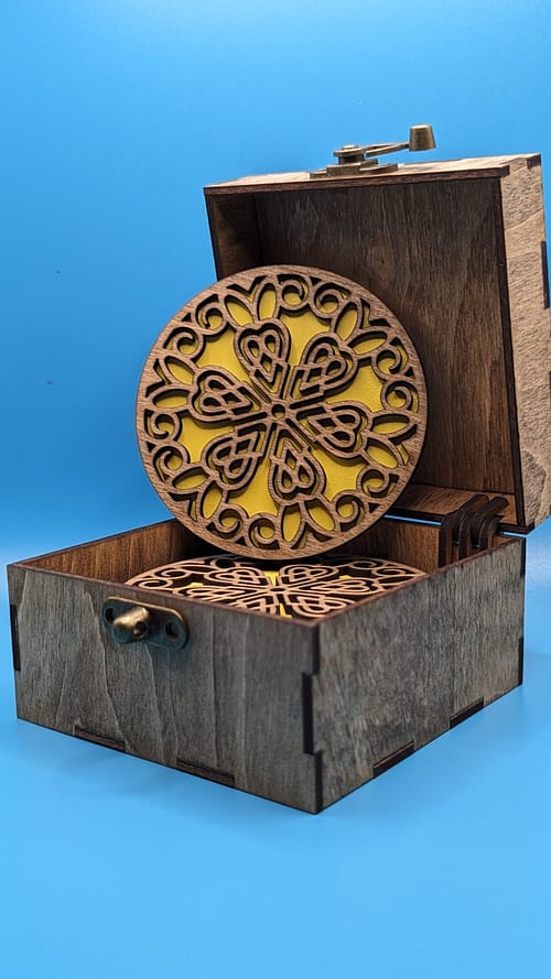 Geometric Pattern Wood Coasters - Image 8