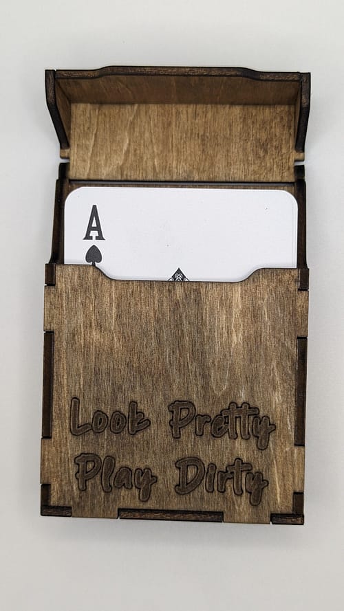 game cards storage box made from wood
