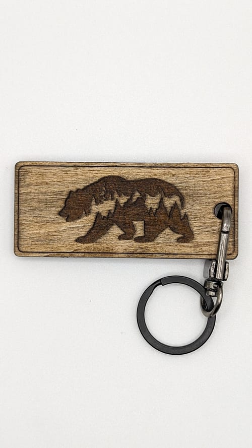 bear personalized key chain