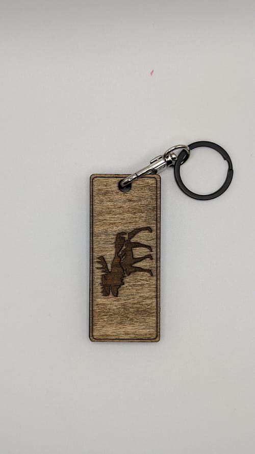 moose personalized key chain